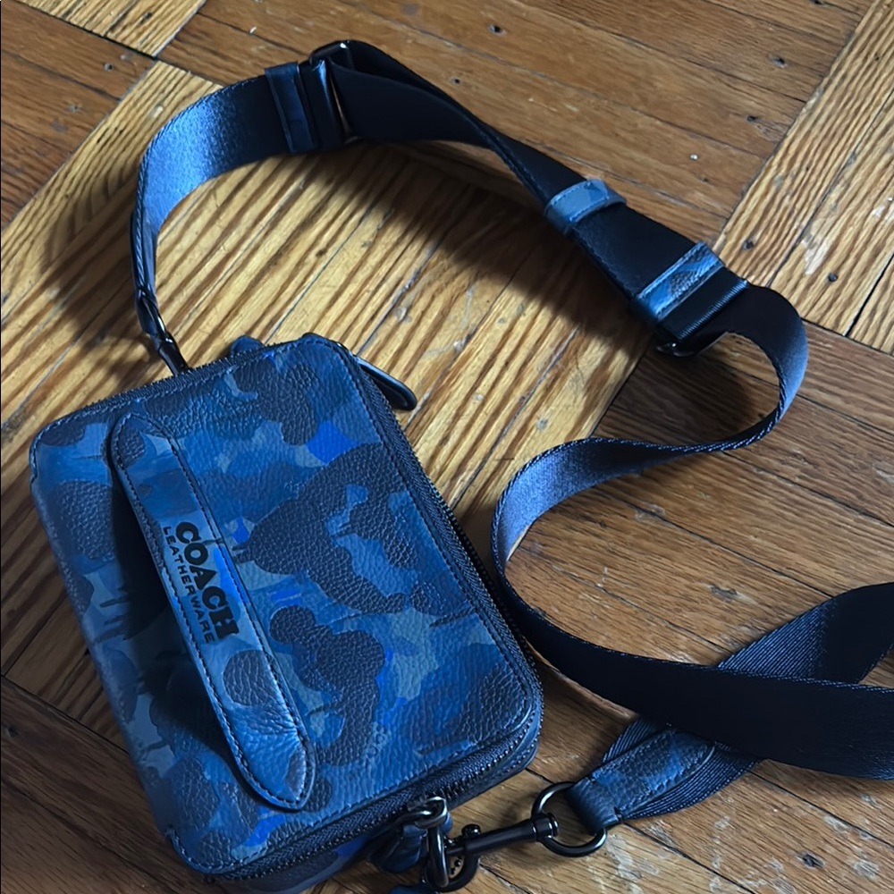 Coach Blue Camouflage Crossbody Bag